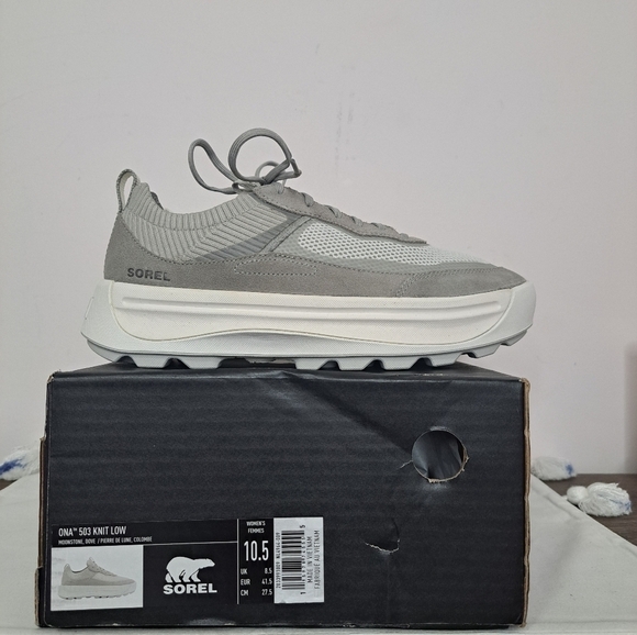 Sorel Ona 503 knit low platform sneaker grey 10.5 NWT - Picture 3 of 9